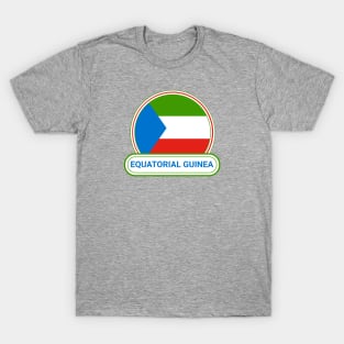 Equatorial Guinea Country Badge - Equatorial Guinea Flag T-Shirt